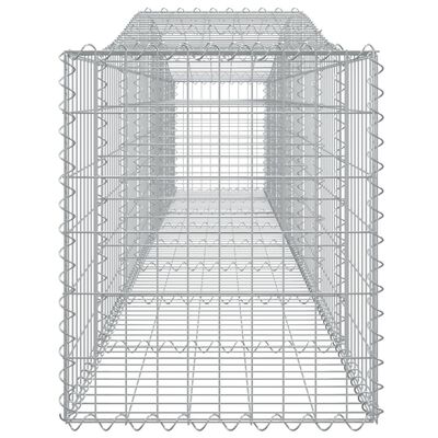 vidaXL Arched Gabion Baskets 7 pcs 400x50x60/80 cm Galvanised Iron