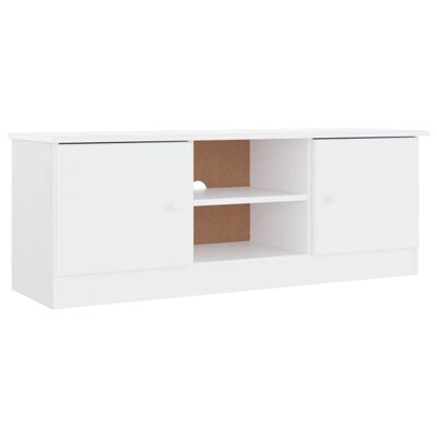 vidaXL TV Cabinet ALTA White 112x35x41 cm Solid Wood Pine