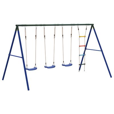 vidaXL Outdoor Swing Set with Swings and Ladder