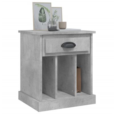 vidaXL Bedside Cabinets 2 pcs Concrete Grey 43x36x50 cm