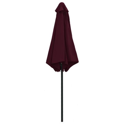 vidaXL Garden Parasol with Aluminium Pole 270x246 cm Bordeaux Red