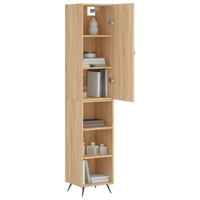 vidaXL Highboard Sonoma Oak 34.5x34x180 cm Engineered Wood