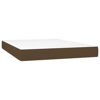 vidaXL Pocket Spring Bed Mattress Dark Brown 140x190x20 cm Fabric