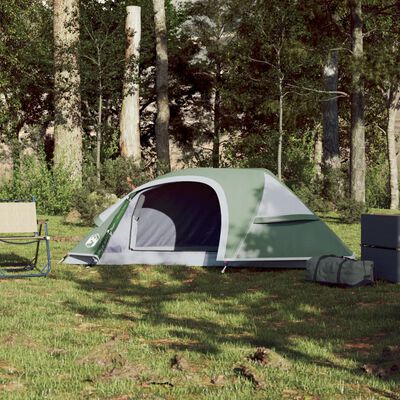 vidaXL Camping Tent Dome 1-Person Green Waterproof