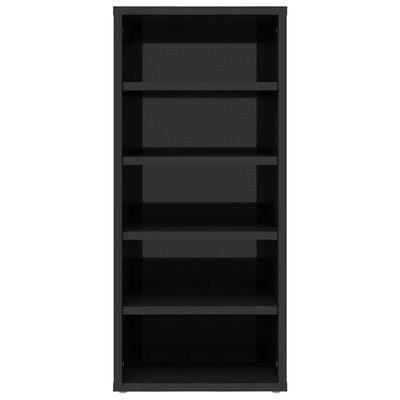 vidaXL Shoe Cabinets 2 pcs High Gloss Black 31.5x35x70 cm Engineered Wood