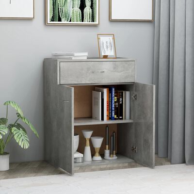 vidaXL Sideboard Concrete Grey 60x30x75 cm Engineered Wood