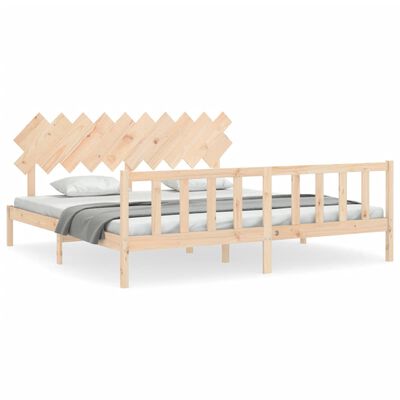 vidaXL Bed Frame without Mattress 200x200 cm Solid Wood Pine