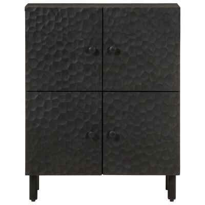 vidaXL Side Cabinet Black 60x33x75 cm Solid Wood Mango