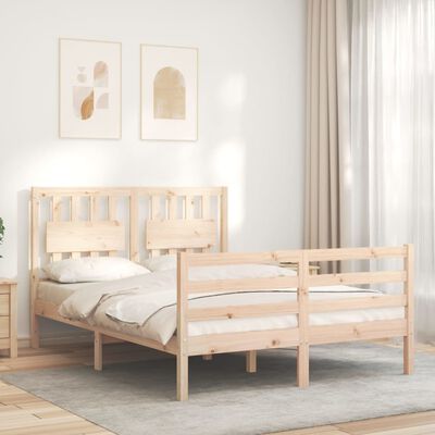 vidaXL Bed Frame without Mattress Small Double Solid Wood