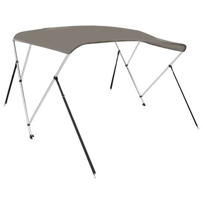 vidaXL 3-bow Bimini Top Grey 183x180x137 cm