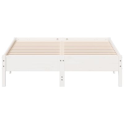 vidaXL Bed Frame without Mattress White 120x190 cm Small Double Solid Wood Pine