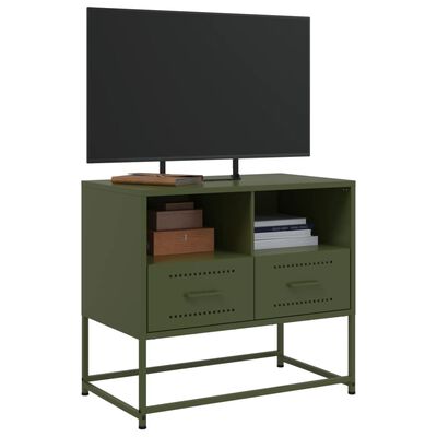 vidaXL TV Cabinet Olive Green 68x39x60.5 cm Steel