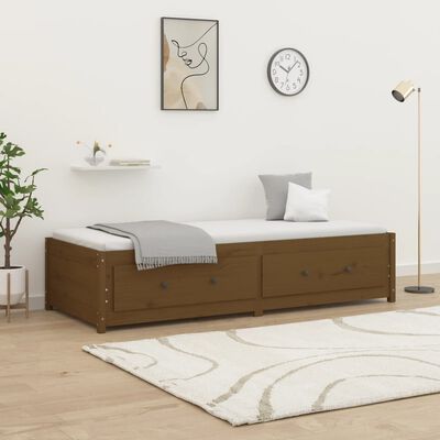 vidaXL Day Bed without Mattress Honey Brown 90x190 cm Single Solid Wood Pine