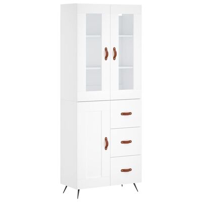 vidaXL Highboard White 69.5x34x180 cm Engineered Wood