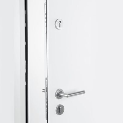 vidaXL Front Door White 90x200 cm Aluminium