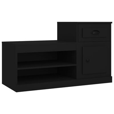 vidaXL Shoe Cabinet Black 100x42x60 cm Engineered Wood