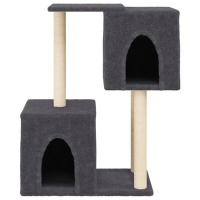 vidaXL Cat Tree with Sisal Scratching Posts Dark Grey 86 cm