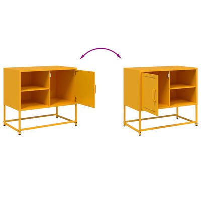 vidaXL TV Cabinet Mustard Yellow 68x39x60.5 cm Steel