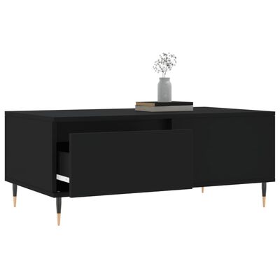 vidaXL Coffee Table Black 90x50x36.5 cm Engineered Wood