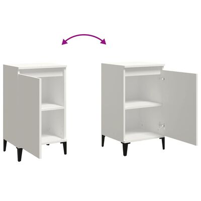 vidaXL Bedside Cabinets 2 pcs White 40x35x70 cm Engineered Wood