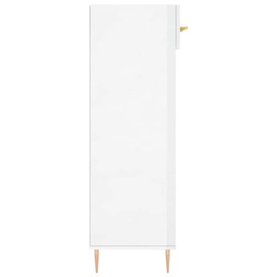 vidaXL Shoe Cabinet High Gloss White 60x35x105 cm Engineered Wood