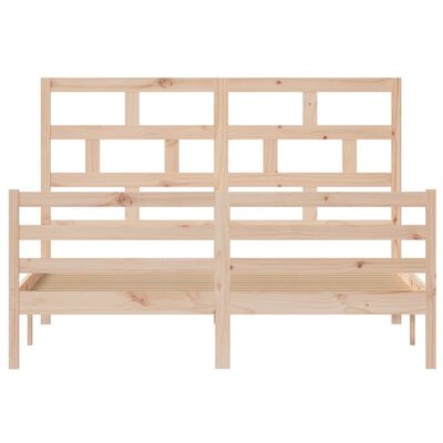 vidaXL Bed Frame without Mattress King Size Solid Wood