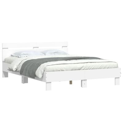 vidaXL Bed Frame without Mattress White 140x190 cm