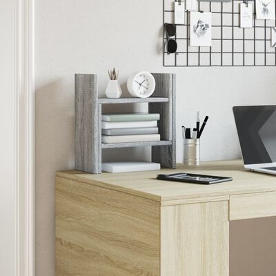 vidaXL Desk Organiser Grey Sonoma 34.5x15.5x35.5 cm Engineered wood