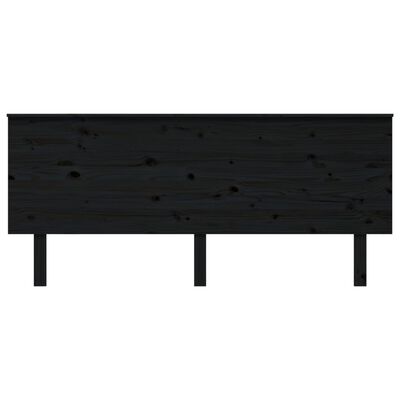 vidaXL Bed Headboard Black 184x6x82.5 cm Solid Wood Pine