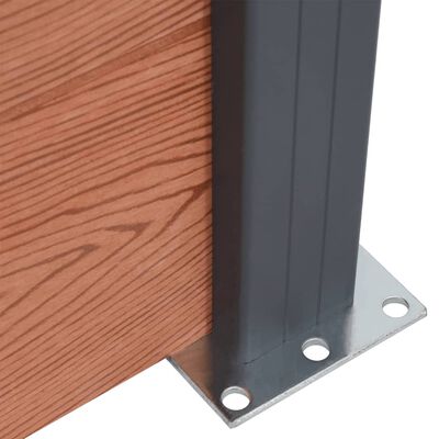 vidaXL Fence Panel Set Brown 699x186 cm WPC