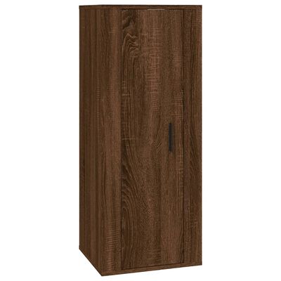 vidaXL 3 Piece TV Cabinet Set Brown Oak Engineered Wood