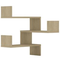 vidaXL Wall Corner Shelf 2 pcs Sonoma Oak 40x40x50 cm Engineered Wood