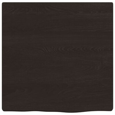 vidaXL Bathroom Countertop Dark Brown 40x40x2 cm Treated Solid Wood