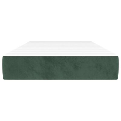 vidaXL Pocket Spring Bed Mattress Dark Green 80x200x20 cm Velvet