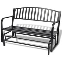 vidaXL Swing Bench Black Steel