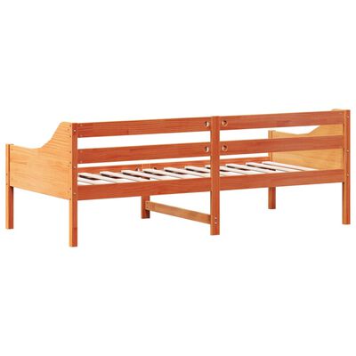 vidaXL Day Bed without Mattress Wax Brown 100x200 cm Solid Wood Pine