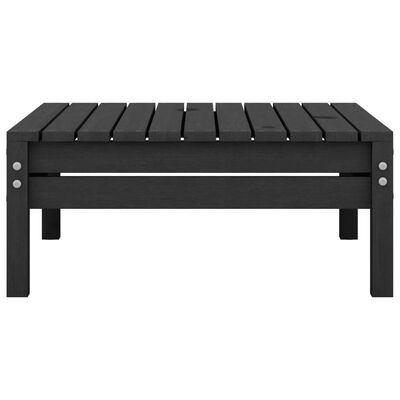 vidaXL Garden Footstool Black Solid Pinewood