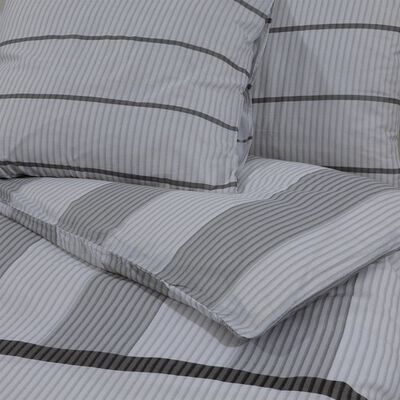 vidaXL Duvet Cover Set Grey 140x200 cm Cotton