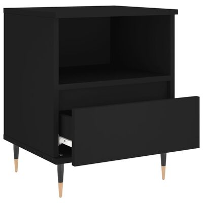 vidaXL Bedside Cabinets 2 pcs Black 40x35x50 cm Engineered Wood