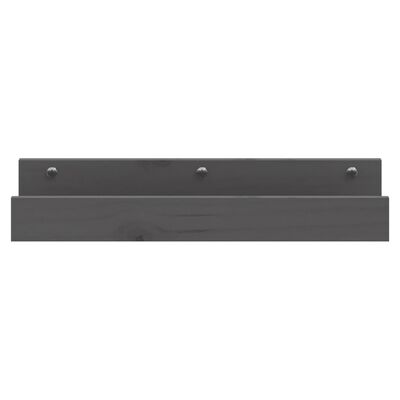 vidaXL Wall Shelves 2 pcs Grey 50x12x9 cm Solid Wood Pine