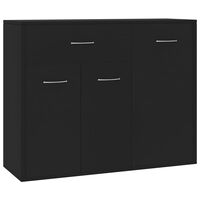 vidaXL Sideboard Black 88x30x70 cm Engineered Wood