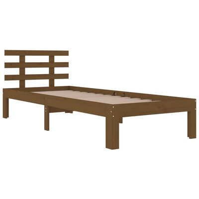 vidaXL Bed Frame without Mattress Honey Brown Solid Wood 100x200 cm