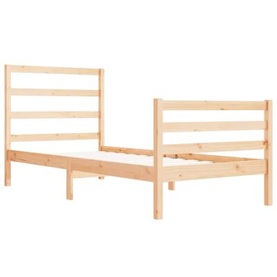 vidaXL Bed Frame without Mattress Solid Wood Pine 90x190 cm Single