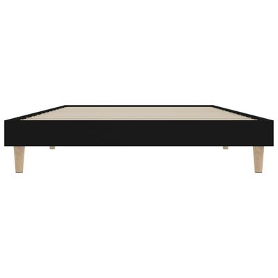 vidaXL Bed Frame without Mattress Black 90x200 cm Engineered Wood