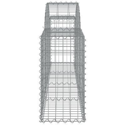 vidaXL Arched Gabion Baskets 25 pcs 200x30x60/80 cm Galvanised Iron