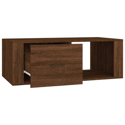 vidaXL Coffee Table Brown Oak 100x50.5x35 cm Engineered Wood