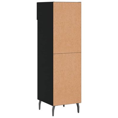 vidaXL Shoe Cabinet Black 30x35x105 cm Engineered Wood