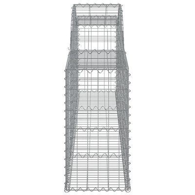 vidaXL Arched Gabion Baskets 17 pcs 300x30x60/80 cm Galvanised Iron