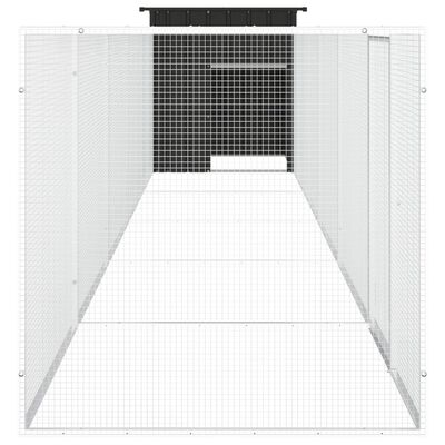 vidaXL Chicken Cage Anthracite 600x91x100 cm Galvanised Steel