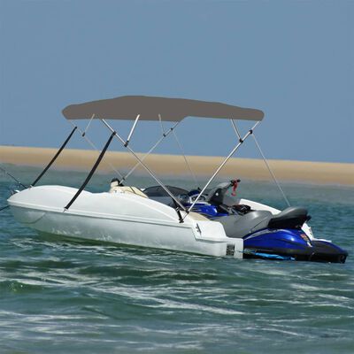 vidaXL 4-bow Bimini Top Grey 243x244x137 cm